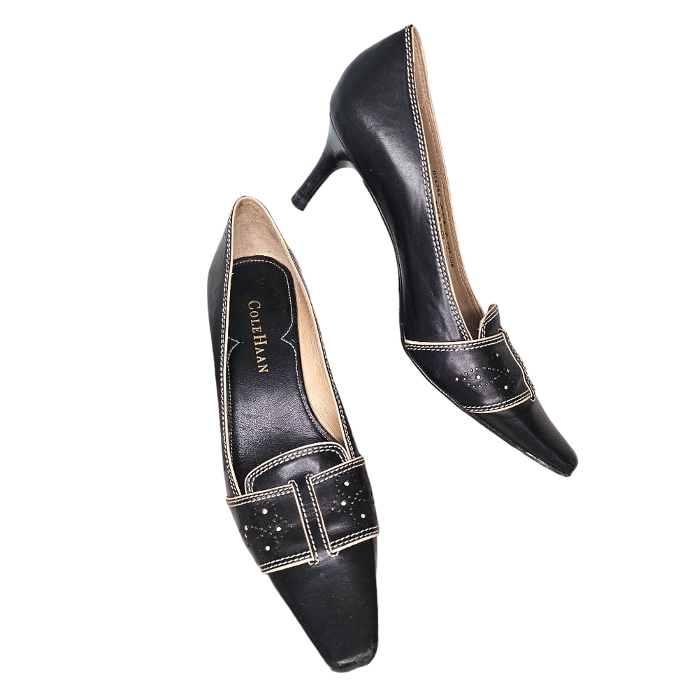 Cole Haan Vintage Pointed Toe Pumps Black Women's Sz 6